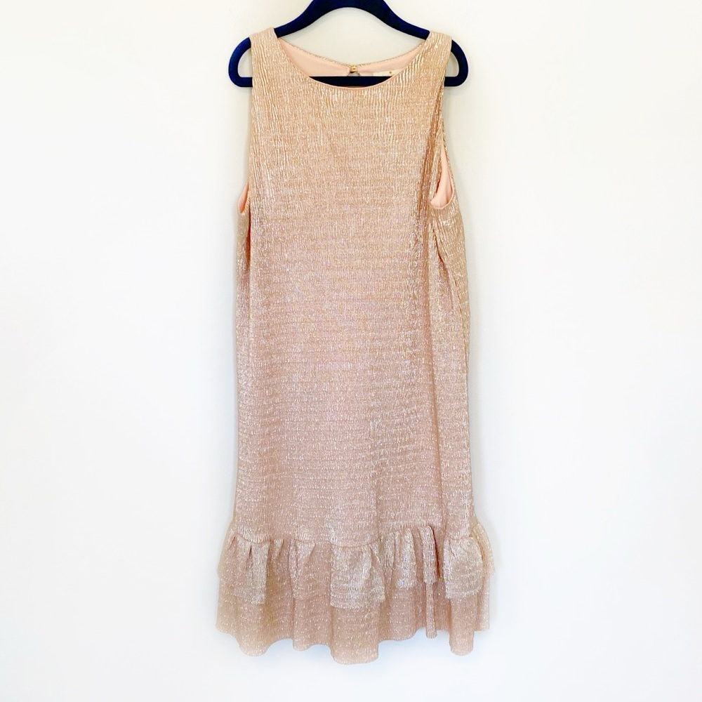NWT Kate Spade Rose Gold Metallic Ruffle
Sleeveless Sparkle Dress Girls size 12